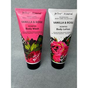 New BETSEY JOHNSON VANILLA & ROSE
SCENTED Body Wash‎ & Body Lotion